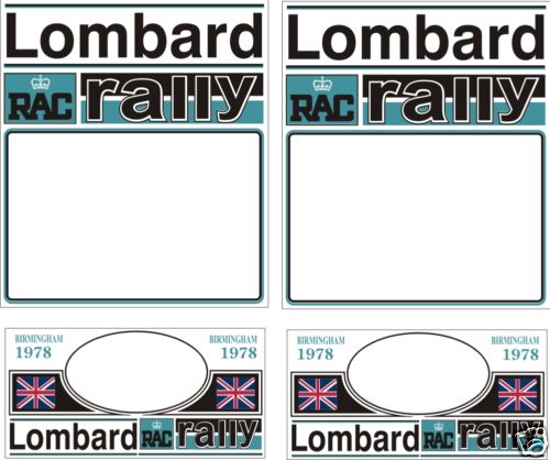 1978 lombard rally plate - 1978, decal