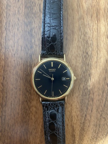 Vintage seiko gold black - seiko, gold/black