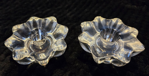 Vintage crystal flower votive