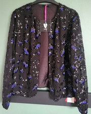 BNWT Sequin Blue Leopard Print