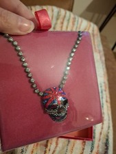Vingage 90s Butler and Wilson Union Jack Skull Halloween Necklace BRAND NEW 