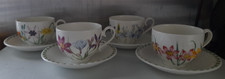 Set Of 4 Portmeirion 1994 Ladies Flower Garden Floral Cups & Saucers. UK ONLY.