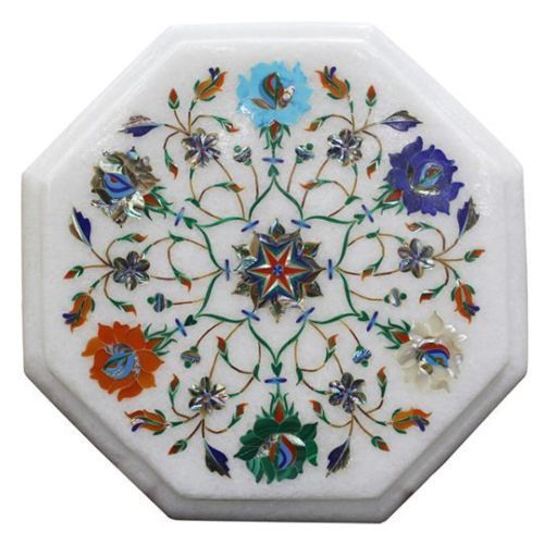 Marble side coffee table - 12",