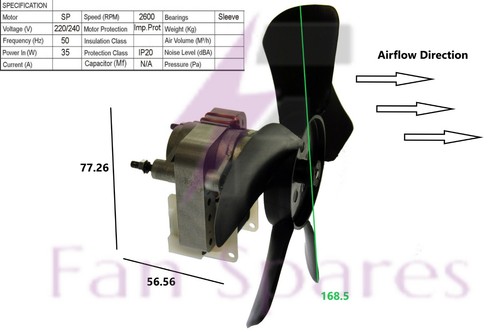 Blowing fan motor for - blowing,