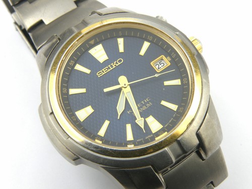 Mens seiko kinetic titanium - mens,