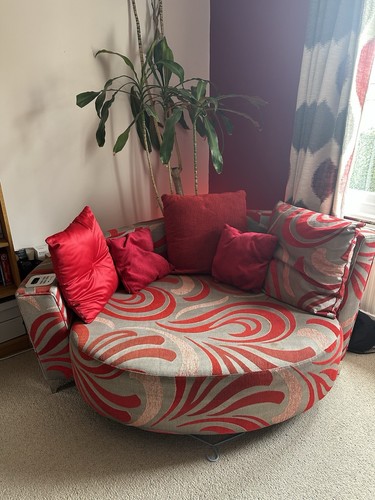 Dfs round corner sofa built - corner, in