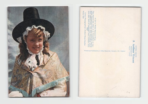 Postcard girl in - girl, welsh
