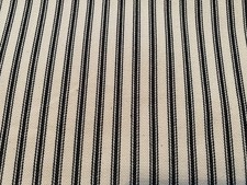 Ian Mankin *TICKING STRIPE* Cotton in Black  73cm  RRP £39.50 PM