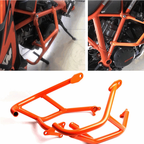 Orange lower engine crash - crash, bar