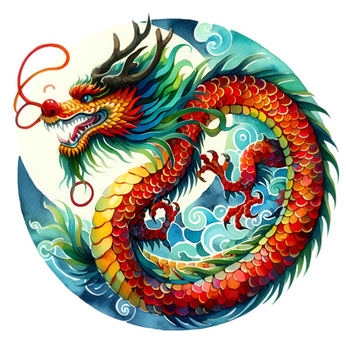 Chinese dragon vinyl sticker - dragon,