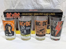 AC / DC Collectors Series Set Of Four Pint Glasses Boxed c 2011