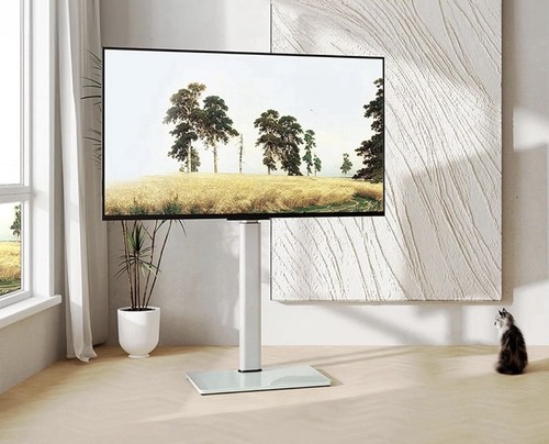 Fitueyes white floor stand - white, tv