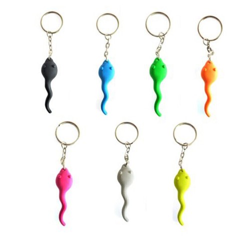 Sperm shaped keychains joke - keychains,