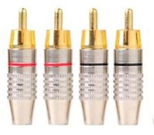 4 x Gold Plated RCA Phono Male