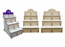 STRONG DISPLAY STAND 3 TIER Retail SHELF UNIT CRAFT FAIR 4mm MDF NO GLUE