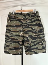 US Army shorts tiger stripe print stanray cargo military vintage 34