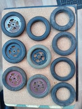 10 Meccano #142a tyres, 5 on 2"  pulleys hardened