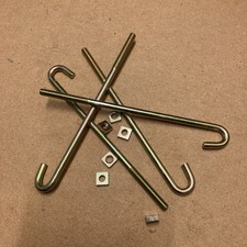 M8 x 200mm J Bolts, Hook