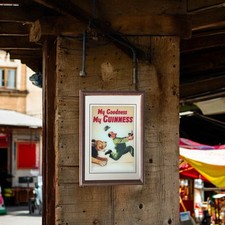 Guinness ‘My Goodness’ Style Wooden Framed Small Mirror | Pub Mirror 33x23 cm