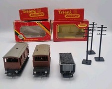 4x Vintage Triang & Hornby Model Railway Carriages 00 Gauge & Accessories Boxed
