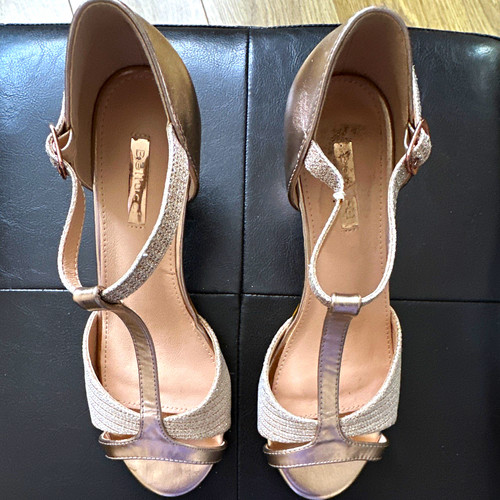 Bata metallic glitter strappy - metallic,