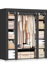 Fabric Portable Wardrobe, Wardrobe for Bedroom, Clothes Rail with Non-W SONGMICS