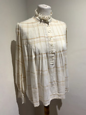 Brora Blouse Top Cream Size 10