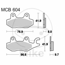 Sintered Brake Pads TRW LUCAS 787.04.12 Triumph 750 Trident 1992-1996