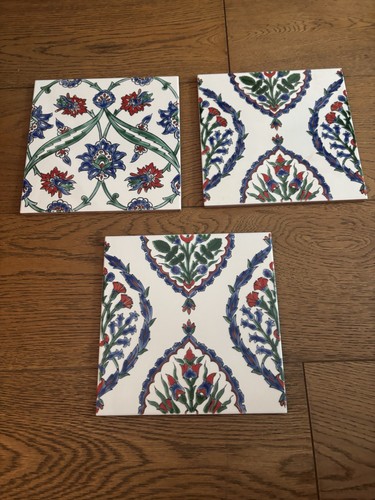 Baked earth tiles - tiles, x3