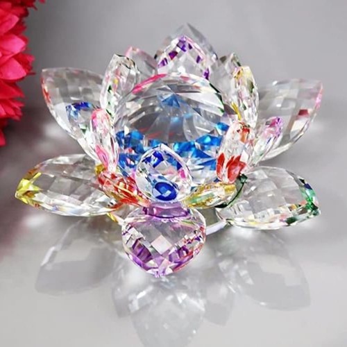 Clear crystal lotus flower - crystal,