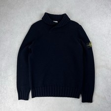 Stone Island Pullover Wool Knit Jumper Medium Sweatshirt Navy 5724