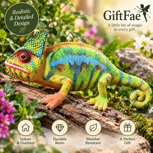 Chameleon garden ornament - garden,