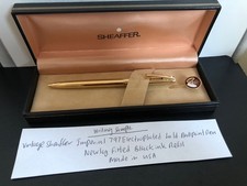 Sheaffer Imperial 797 Eletroplated Gold Ballpoint Pen with Box & New Refill