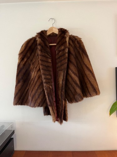 Stunning vintage real fur cape - vintage,