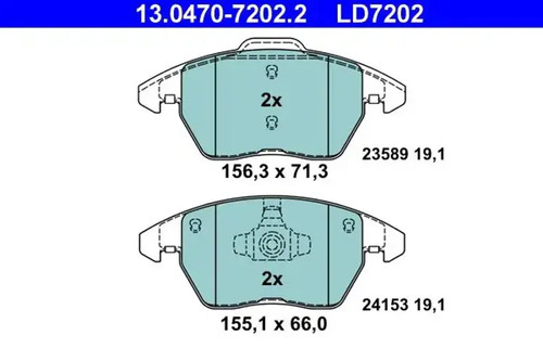 Brake pads 0470 7202 - pads, 13.0470-7202.2