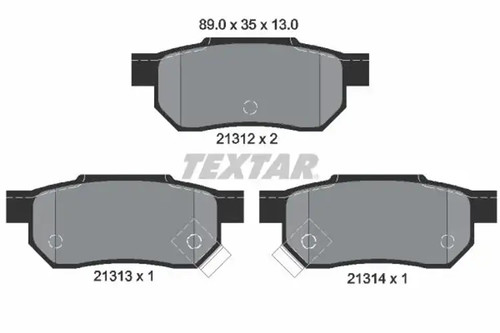 Brake pads 2131201 - textar, for