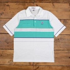 Vintage Titleist Polo Shirt T-Shirt XL Mens 80s Striped Sports Single Stitch