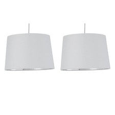 Set of 2 White with Silver