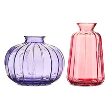 NEW Glass Bud Vases Set 2 Red