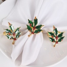 6/12x Xmas Green Leaf