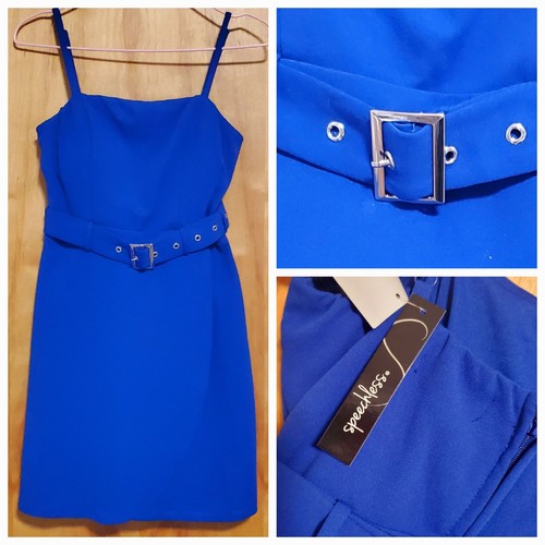 Blue fashion women dress with - blue,