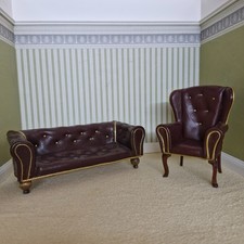 1:12th Scale, Dolls House, Furniture, Sofa and Arm Chair. Artisan Made  QU01
