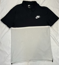 Men’s Nike Block Coloured Black/grey Polo Shirt Size Large