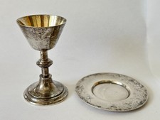 Communion chalice and paten London, sterling 1906