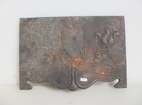 Antique cast iron fire - fire, hood