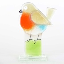 Nobile Glassware Fused Glass Robin l 3080-25
