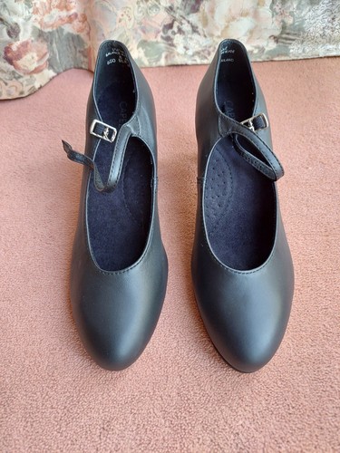Black leather dancing - black, shoes