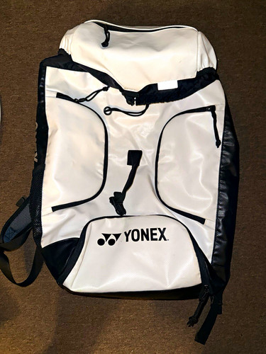 Yonex white black backpack - yonex, white/black