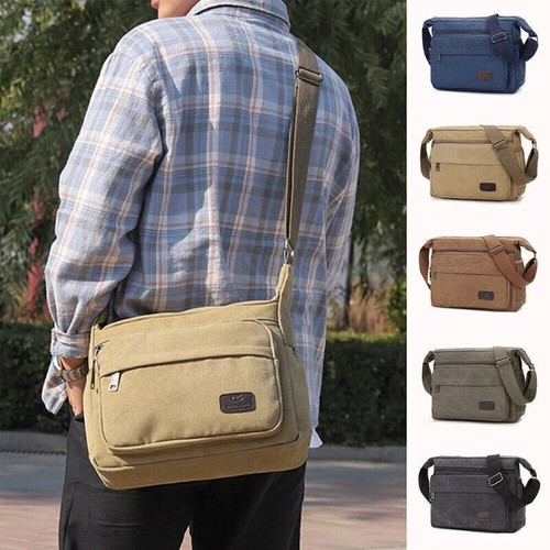 Men canvas bag - canvas, military