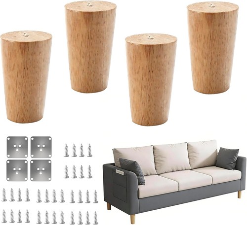 Wood furniture legs - wood, 8cm